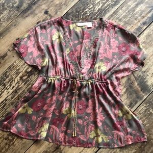 Silky island inspired top